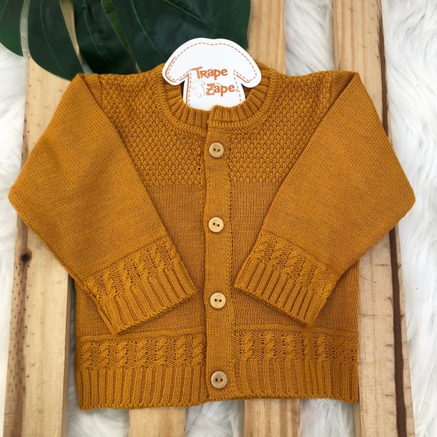 Casaco de Linha Tuck - Mostarda Plix
